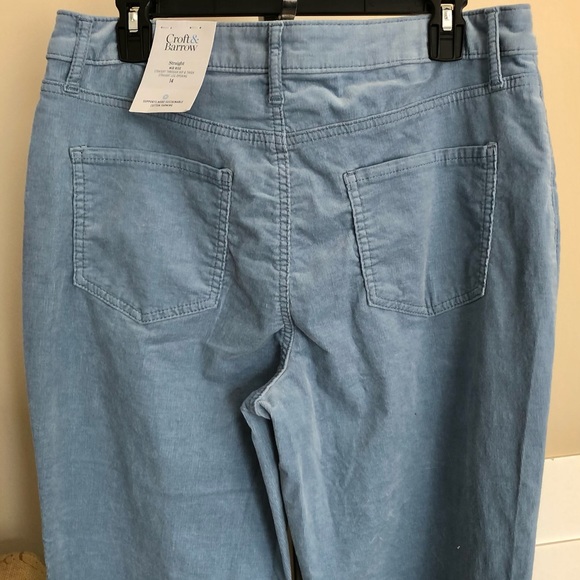 CROFT & BARROW WOMEN'S PANTS SIZE 14 LIGHT BLUE CORDUROY STRAIGHT LEG MID RISE - Picture 11 of 11